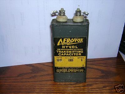 Aerovox oil filled transmitting capacitor ham radio 