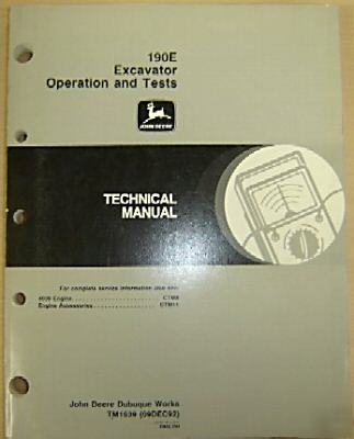 Deere 190E technical operation & tests manual
