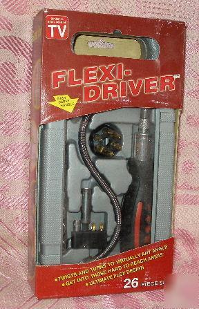 Flexi-driver flexible screw driver for tight angles nip