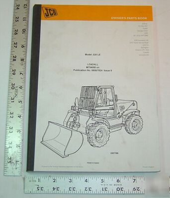 Jcb owner parts book : loadall model .520 le 