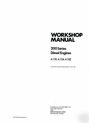 Perkins 200 series engine service manual,