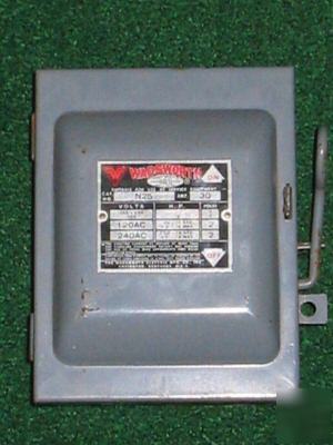 Wadsworth electrical breaker box...30 amp..euc 