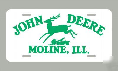 John deere moline ill. license / licence plate 