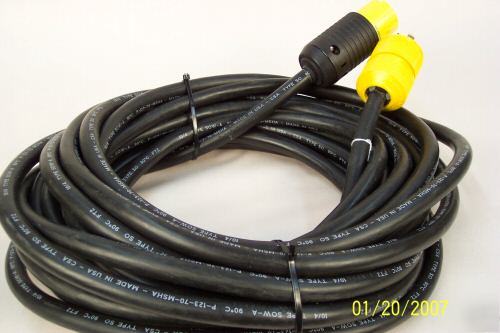 49' 10/4 so cord with L15-30AMP plug & connector 3PHNEW