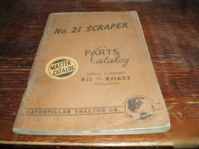 A cat parts book for a number 21 scraper #C111