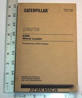 Caterpillar parts book - 936E wheel loader - 1989