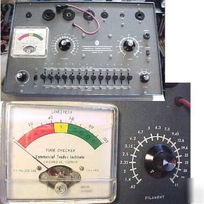 Commercial trades institute tc-20 tube tester as-is