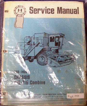 International 615 715 combine chassis service manual 