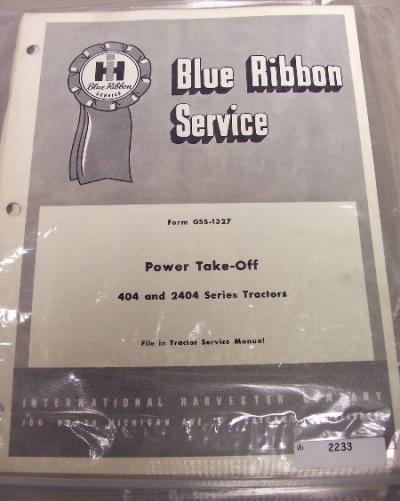 International power take off 404 tractor service manual
