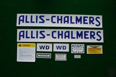 New allis-chalmers wd decal set blue ac wd