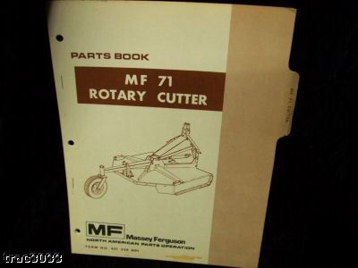 Original massey ferguson 71 rotary cutter parts manual