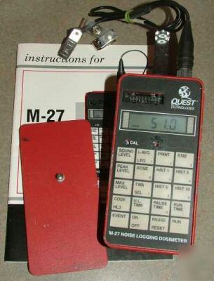 Quest m-27 data logging noise dosimeter / sound meter