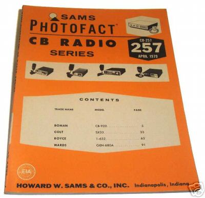 Sams photofact cb-257 april 1979 cb radio series