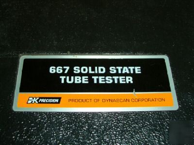 1 - b & k model 667 solid state tube tester (23K)