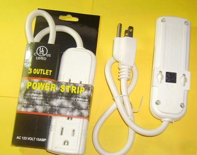 3 outlet power strip circuit breaker 