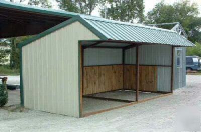 9X20 all steel loafing shed