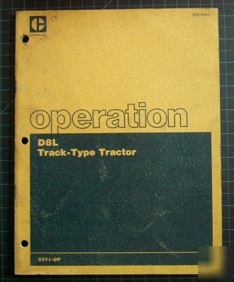 Cat caterpillar D8L crawler dozer operation manual