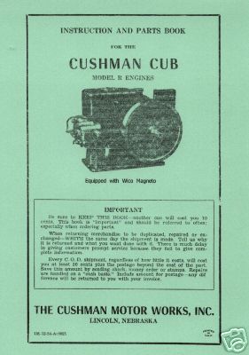 Cushman cub model r instructions