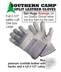 New 12 pairs cowhide split leather worker work gloves