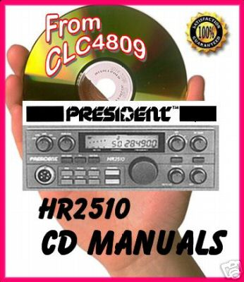 Uniden president HR2510 radio cd manual + diag hr-2510