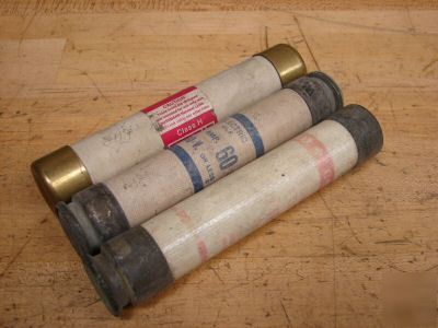 Lot of (3) 60A fuses res-60 TRS60R