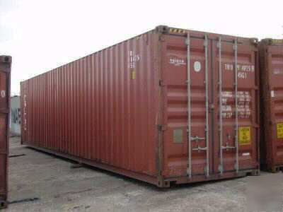 40' used hc shipping storage container houston, texas