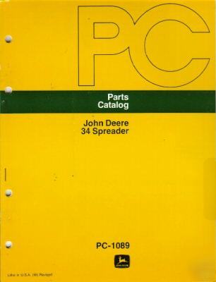 John deere 34 spreader parts catalog