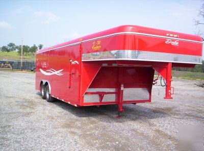 New 2007 deluxe cargo gooseneck trailer-side door-8'X20