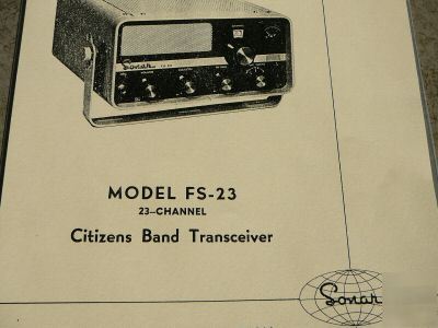 Sonar fs-23 citizens band transceiver cb manual copy