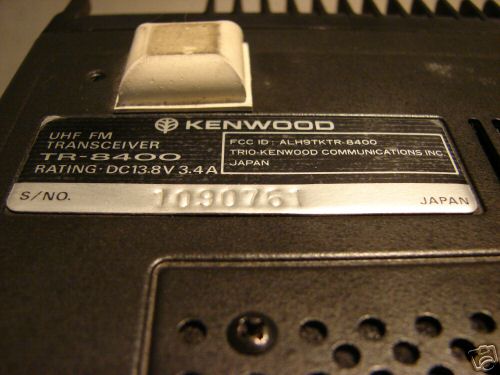 Wow nice & rare kenwood tr 8400 uhf radio 