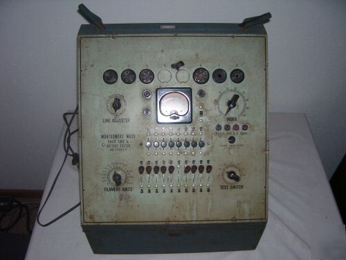 Old montgomery ward radio tube & battery tester 17053-1