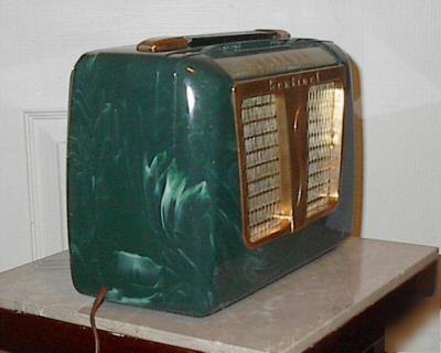 1950 sentinel vintage tube radio jade catlin bakelite