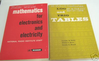 2 books mathematic for electronics & electricity lot 12