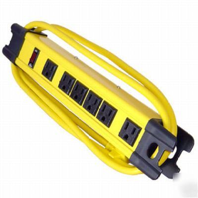 6 outlet yellow strip heavy duty 