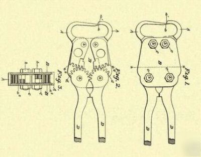 Animal horse hoof trimmer 1900 us patent art PRINT_G043