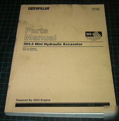 Cat caterpillar 304.5 mini-excavator parts manual book