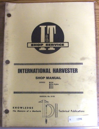 International 234 244 254 234 hydro tractor i&t manual