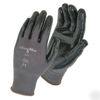 Nitrile solid coated palm nylon knit gloves - s