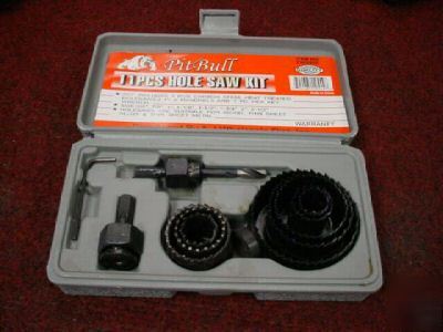 Pit bull 11 piece hole saw kit CHIS800 in case holesaw