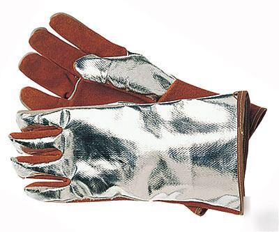 02122 split cowhide aluminized back high heat gloves 