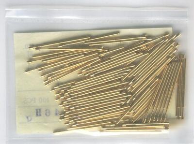 100 set crown tip pogo pins w wire wrapped receptacle