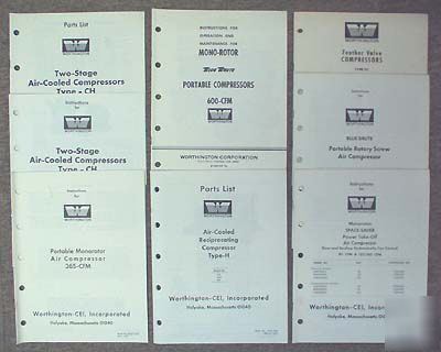 8 1973 worthington air compressor instruction manuals 