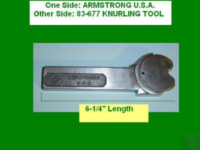 Armstrong knurling tool 83-677 lathe tool chicago il