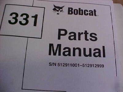 Bobcat 331 parts manual mini excavator repair shop