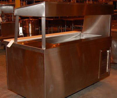 Custom 2-dr. refrigerated prep table, 66