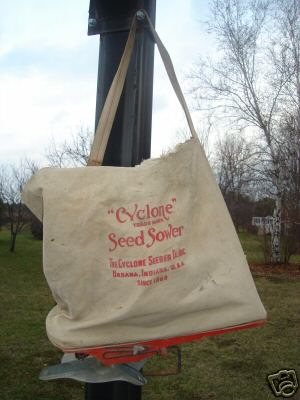 Cyclone seeder co urbana in. vintage; w/ instructions