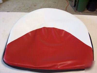Deluxe pan seat cushion white and red
