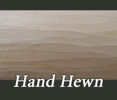 Hand hewn 10' section, cedar rustic log deck railing