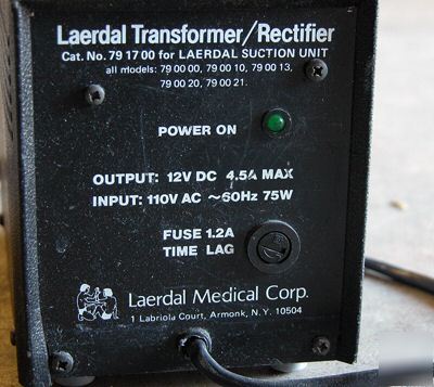 Laerdal trasformer rectifier ac dc converter suction