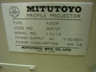 Mititoyo profile projector